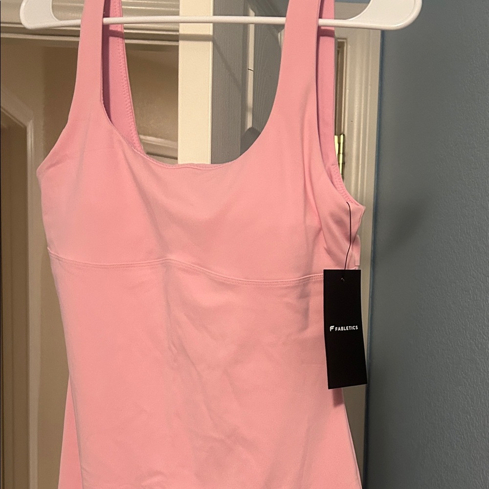 Fabletics Pink Scoop Neck Mini Dress